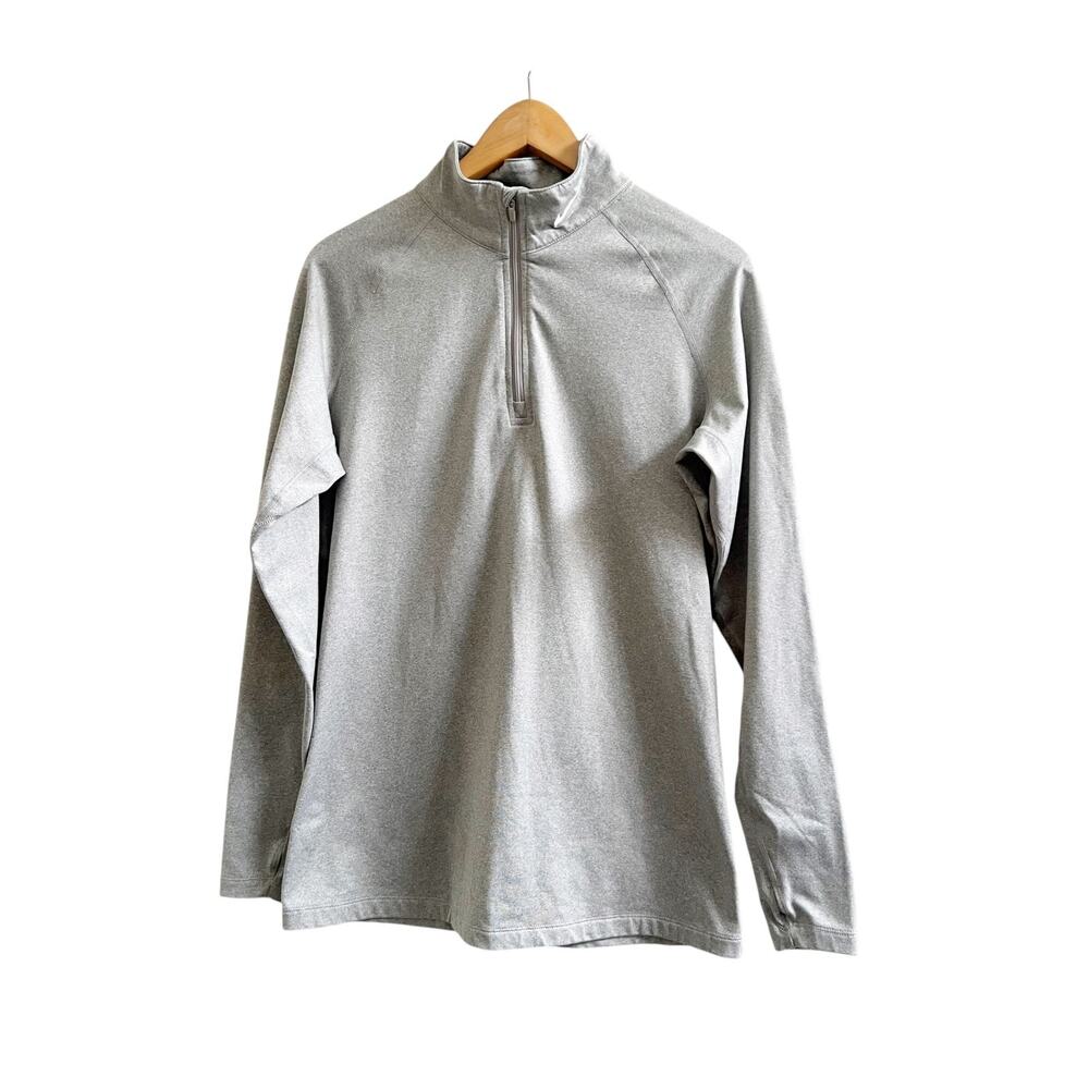 Nike Combat Pro Activewear Top Men's XL Gray Dri-FIT 1/4 Zip Gym Training